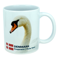 Mug: Denmark National Animal Mute Swan Ceramic Coffee Mug (11 oz)