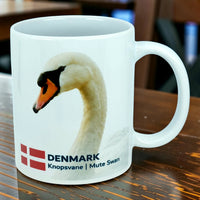 Mug: Denmark National Animal Mute Swan Ceramic Coffee Mug (11 oz)