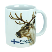 Mug: Finland National Animal Reindeer Ceramic Mug (11 oz Capacity)
