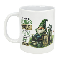Mug: Funny Tomte Gnome Golf Ceramic Mug (11 oz Capacity)
