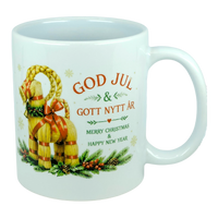 Mug: God Jul Yule Goat Ceramic Mug (11 oz Capacity)