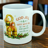 Mug: God Jul Yule Goat Ceramic Mug (11 oz Capacity)