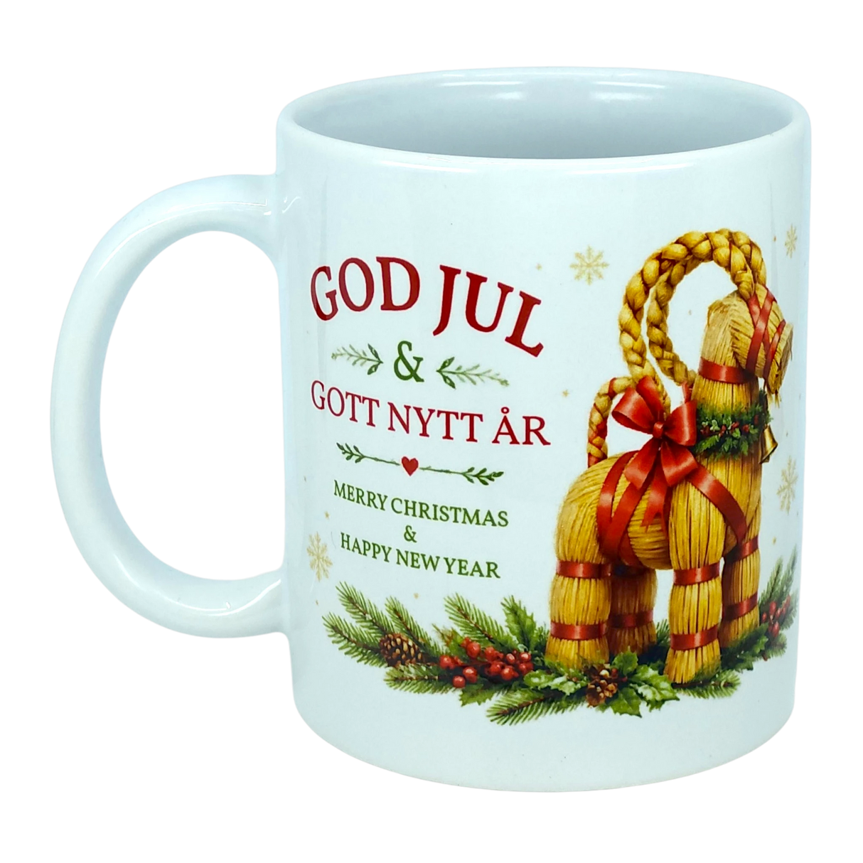 Mug: God Jul Yule Goat Ceramic Mug (11 oz Capacity)