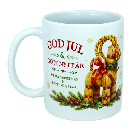 Mug: God Jul Yule Goat Ceramic Mug (11 oz Capacity)