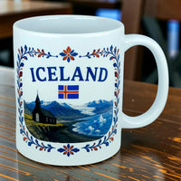 Mug: Iceland Church Mountain Ceramic Mug (11 oz Capacity)