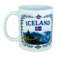 Mug: Iceland Church Mountain Ceramic Mug (11 oz Capacity)