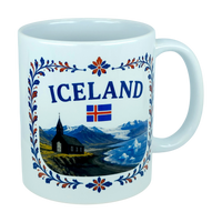 Mug: Iceland Church Mountain Ceramic Mug (11 oz Capacity)