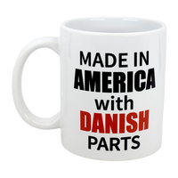 Mug: Made in America with Danish Parts Ceramic Mug (11 oz)