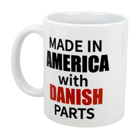 Mug: Made in America with Danish Parts Ceramic Mug (11 oz)