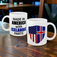 Mug: Made in America with Icelandic Parts Ceramic Mug (11 oz)