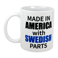 Mug: Made in America with Swedish Parts Ceramic Mug (11 oz)