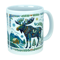 Mug: Nordic Forest Moose Ceramic Mug (11 oz)