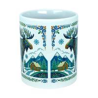 Mug: Nordic Forest Moose Ceramic Mug (11 oz)