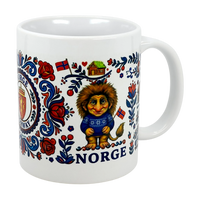 Mug: Norge Norway Rosemaling Troll Wraparound Ceramic Mug (11 oz)