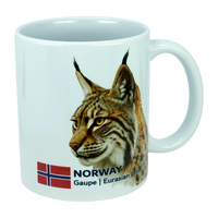 Mug: Norway National Animal Eurasian Lynx Ceramic Mug (11 oz)