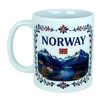 Mug: Norway Fjord Mountain Ceramic Mug (11 oz Capacity)