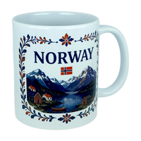 Mug: Norway Fjord Mountain Ceramic Mug (11 oz Capacity)