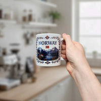 Mug: Norway Fjord Mountain Ceramic Mug (11 oz Capacity)