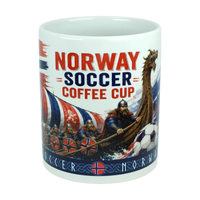 Norway Soccer Coffee Cup Mug – Viking Longship Fan Mug
