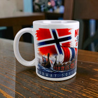 Norway Soccer Coffee Cup Mug – Viking Longship Fan Mug