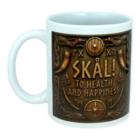 Mug: Skal To Health And Happiness Norse Ceramic Mug (11 oz)