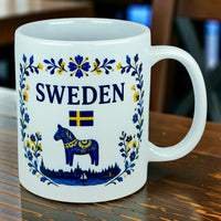 Mug: Sweden Dala Horse Ceramic Mug (11 oz Capacity)