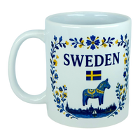 Mug: Sweden Dala Horse Ceramic Mug (11 oz Capacity)