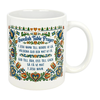 Mug: Swedish Table Prayer Ceramic Kurbits Mug (11 oz Capacity)