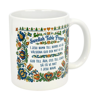 Mug: Swedish Table Prayer Ceramic Kurbits Mug (11 oz Capacity)