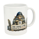 The Nordic Wholesale Mug: Troll Fuel Ceramic Coffee Mug (11 oz) features a grumpy troll in a knit cap holding a sign: “Troll Fuel. This coffee is mine. Trespassers will be decaffeinated.” A fun pick for fans of quirky Scandinavian folklore mugs.