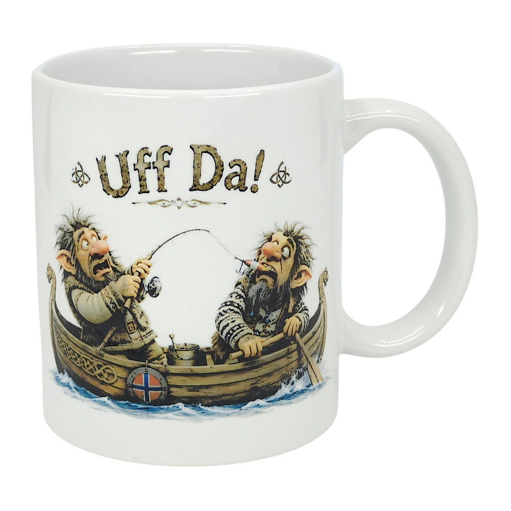 Mug: Uff Da Fishing Trolls Ceramic Mug (11 oz Capacity)