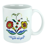 Mug: "Var så god" Welcome with Swedish Flowers Coffee Mug (11oz)