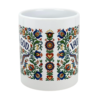 Mug: Var Sa God Swedish Kurbits Folk Art Ceramic Mug (11 oz)