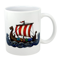 Mug: Viking Longship Ceramic Mug (11 oz)