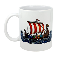 Mug: Viking Longship Ceramic Mug (11 oz)