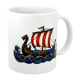 Mug: Viking Longship Ceramic Mug (11 oz)