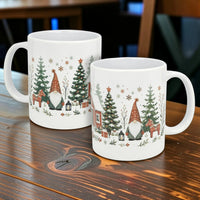Mug: Winter Tomte and Dala Horse Ceramic Mug (11 oz)