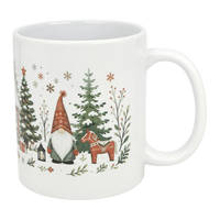 Mug: Winter Tomte and Dala Horse Ceramic Mug (11 oz)