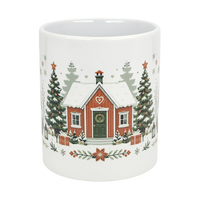 Mug: Winter Tomte and Dala Horse Ceramic Mug (11 oz)