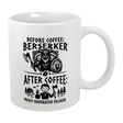 The Swedish Gift Store’s Mug: Viking Berserker Before Coffee Ceramic Mug (11 oz) features Nordic humor—before coffee, a berserker warrior; after, a cooperative villager—making your morning routine fun.