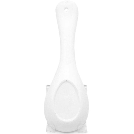 A ceramic spoon rest inspired by Swedish Red Dalarna Horse and kurbits patterns, featuring colorful Swedish flowers, shown from the front against a plain background.