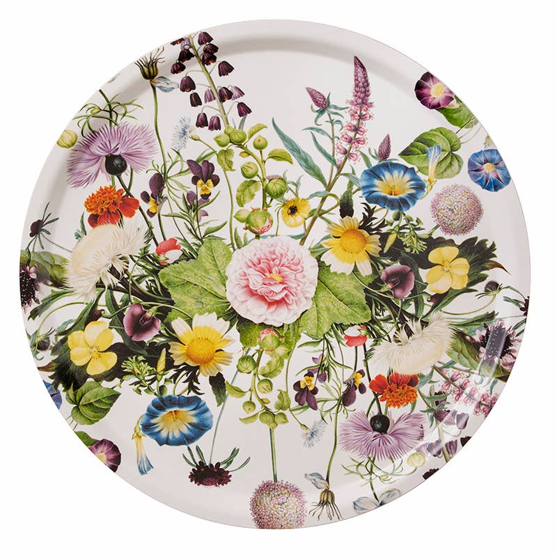 Tray: "A Flower Garden" Nordic Birch Veneer Serving Tray Jim Lyngvold Koustrupco Denmark