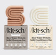 Kitsch Rice Water Shampoo & Conditioner Bar Combo (2 x 2.7oz) for thin, fine, or damaged hair—supports stronger strands and hair growth.
