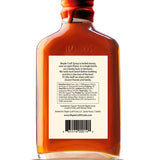 A 6.8 oz bottle of Pure Vermont Maple Syrup Farmer's Best features a white label with the description, nutrition facts, ingredients, and barcode on the back.