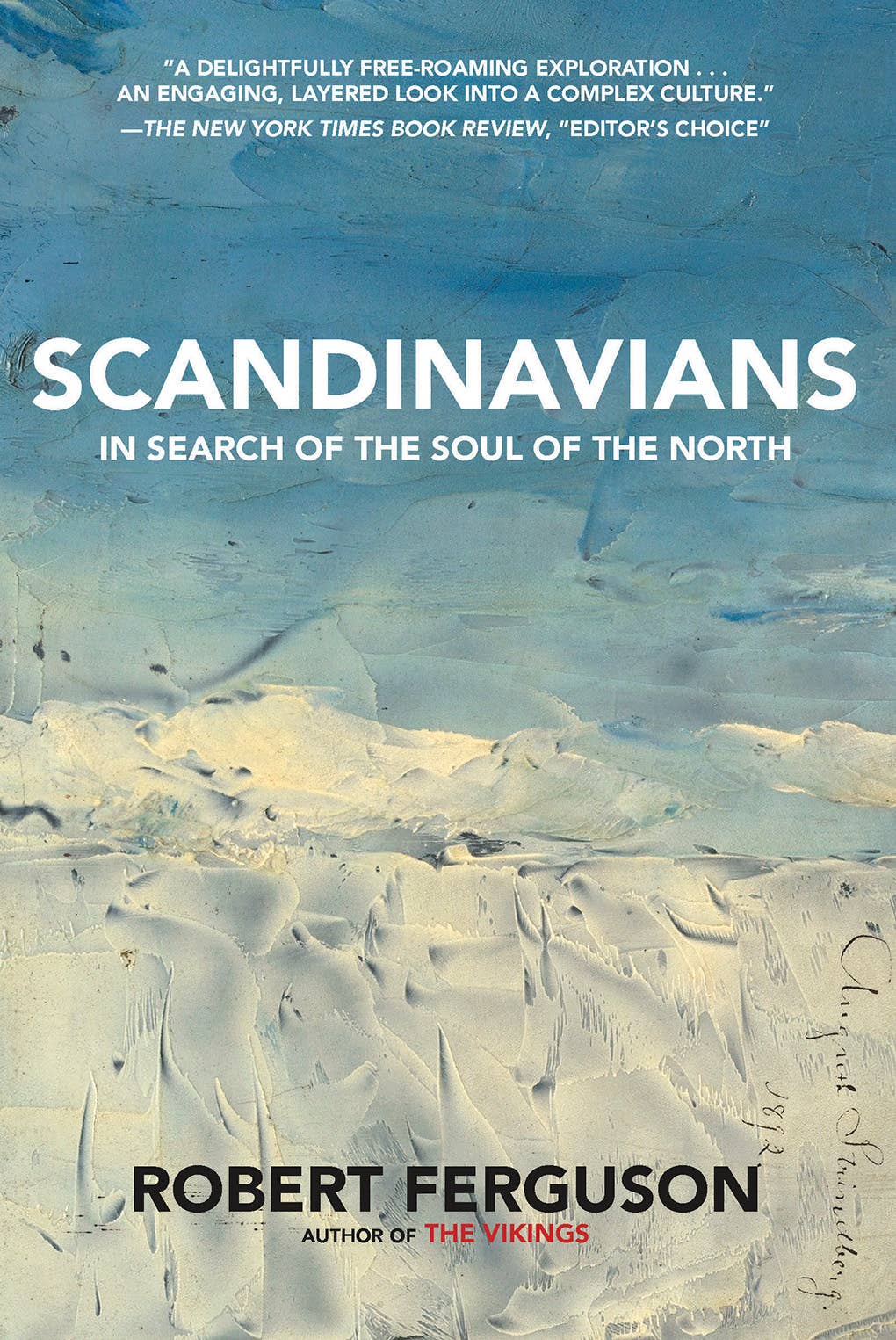 Book: *Scandinavians: In Search of the Soul of the North* by Robert Ferguson—features a snowy landscape cover with review excerpts, ideal for readers interested in Scandinavian history.