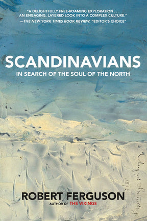 Book: *Scandinavians: In Search of the Soul of the North* by Robert Ferguson—features a snowy landscape cover with review excerpts, ideal for readers interested in Scandinavian history.