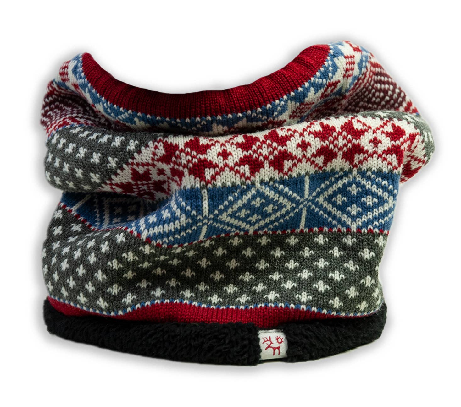 Hat: Soppero Hat/Neckwarmer, Knitted: One Size / Red