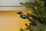 Ornament: Loon Hand Carved and Painted Ornament-4"L