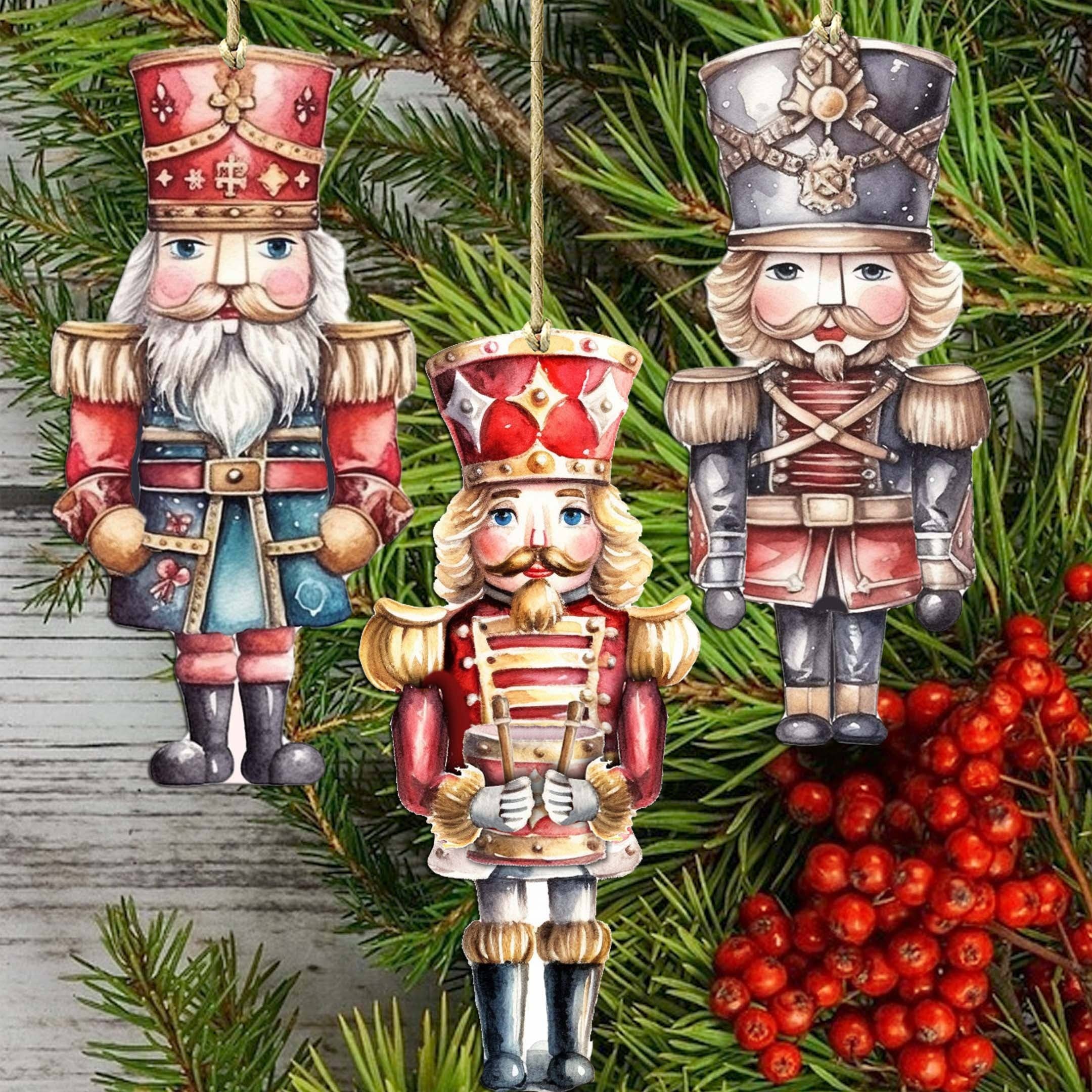 Ornament: Nutcrackers Decorative Wooden Ornament