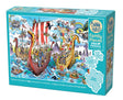 Embark on a vibrant adventure with the Puzzle: Viking Voyage (Family) 350-piece puzzle. This captivating puzzle showcases a colorful cartoon sea battle scene featuring two ships and lively characters, making it ideal for puzzlers of all ages as it seamlessly blends challenge and fun.